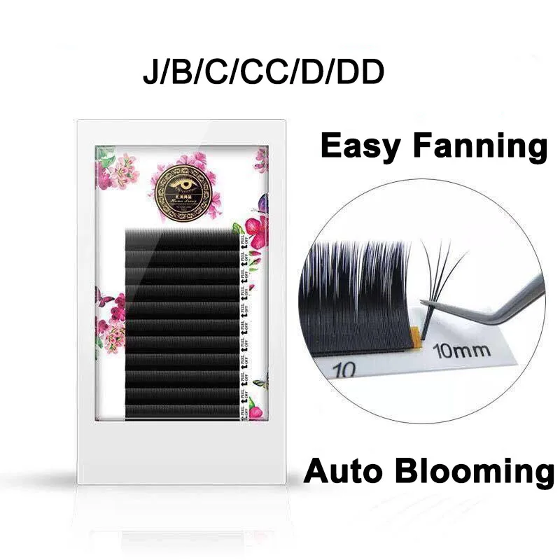 

BRILLANT Easy Fanning Lashes Bloom Volume Mega False Eyelashes Extension 0.05/0.07 Thick Natural Soft Handmade Pick