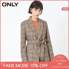 ONLY зимний женский блейзер в клетку с завышенной талией | 119308545