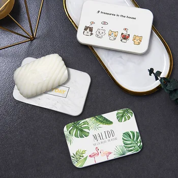 

Cartoon Diatom Mud Wash Mat Diatomaceous Earth Washbasin Waterproof Coaster Beard Knife Soap Tray Absorbent Pad Bathroom Product