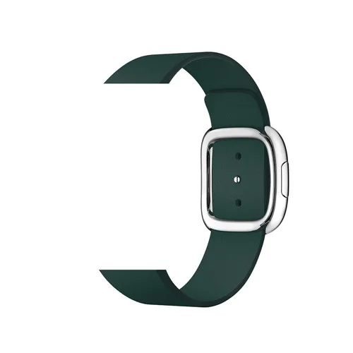 Forest Green Современный ремешок с пряжкой для apple watch 44 мм 40 мм iwatch 42 мм 38 мм браслет из натуральной кожи ремень для apple watch 5 4 3 2 1 - Цвет ремешка: Forest Green