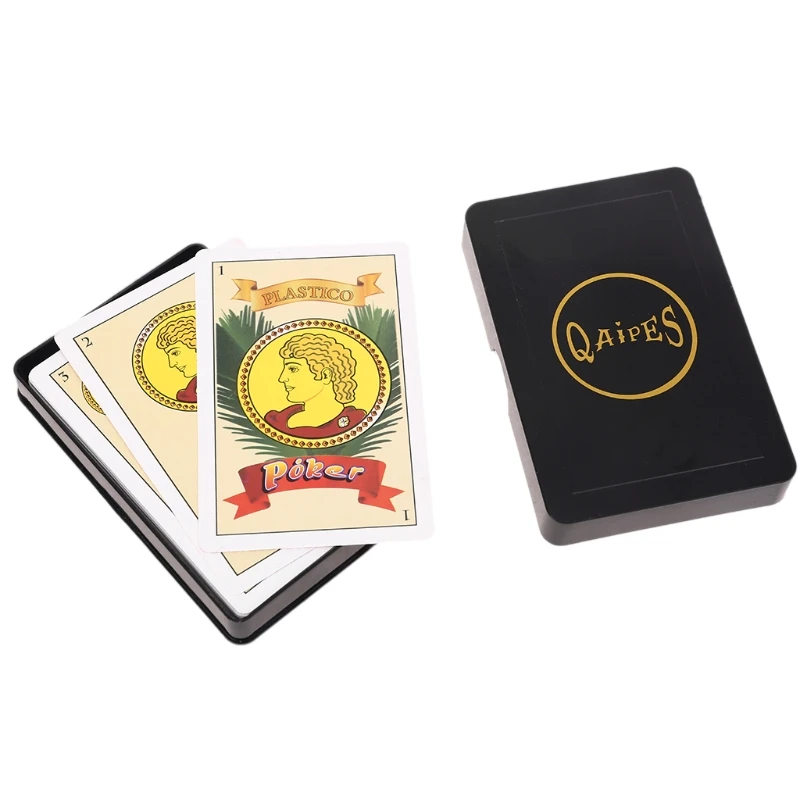 Playing Cards, Plastic Playing Cards, Poker Set 40pcs/set Spanish Playing Cards PVC Plastic Poker Cards Family Party Board Game