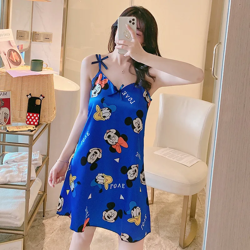2020-Women-Nightgowns-Summer-Silk-Satin-Night-Dress-Sexy-Spaghetti-Strap-V-Neck-Cartoon-Home-Dress