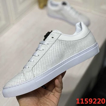 

Fashion Men's Shoes men Luxury High Quality Leather Men's Sneakers Vulcanized Shoes Flat Shoes