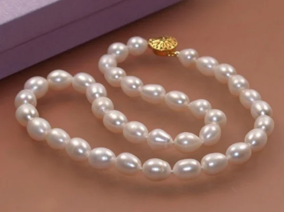 Новинка женское ожерелье АА 7-8 мм белый культивированный жемчуг Akoya подлинное 18"