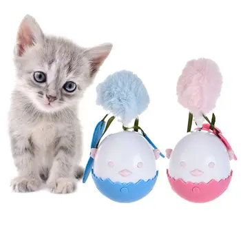 

Funny Cat Toy Electric Tumbler Cat Kitten Interactive Toys RotateMotion Egg Toy