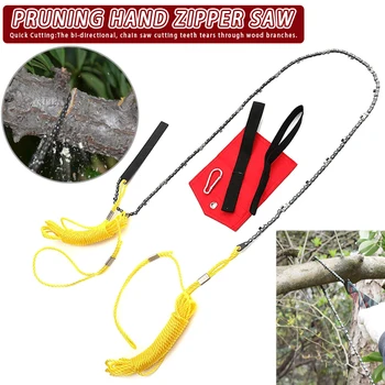 

Hand Saw Gardening Pocket Chain Saw Kit 24/48 Inch with Rope Wire Saw for Tree Wood Pruning Branches Cutting EDF88