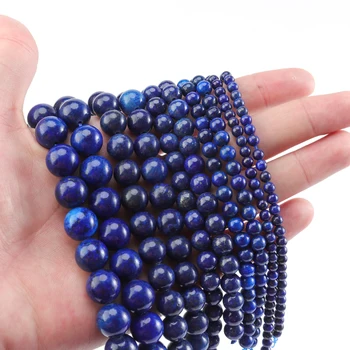 

Natural Stone Lapis Lazuli Beads Round Loose Spacer Beads For Jewelry Making Diy Bracelet Necklace Accessories 4/6/8/10/12mm