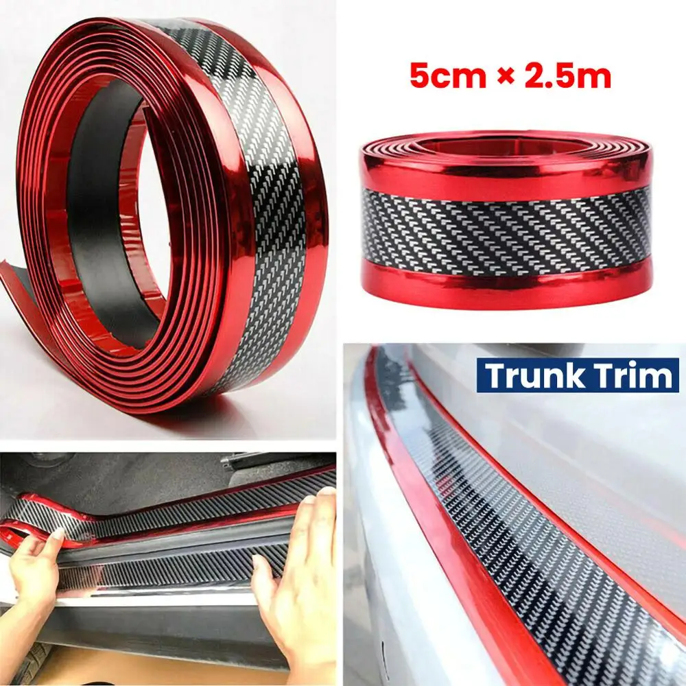 

Car Stickers Rubber Strip Anti Scratch Door Sill Protector Carbon Fiber Car Threshold Protection Bumper Film Sticker Car Styling