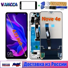 Vancca 6.15 inç LCD ekran için Huawei P30 Lite dokunmatik ekran Digitizer meclisi için Huawei Nova 4E MAR-LX1 LX2 AL01 çerçeve