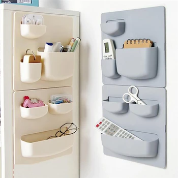 

Plastic Self-Adhesive Storage Rack Shelf For Kitchen Refrigerator Fridge Wall Mounted Refrigerator Organizer Kitchen Accessories