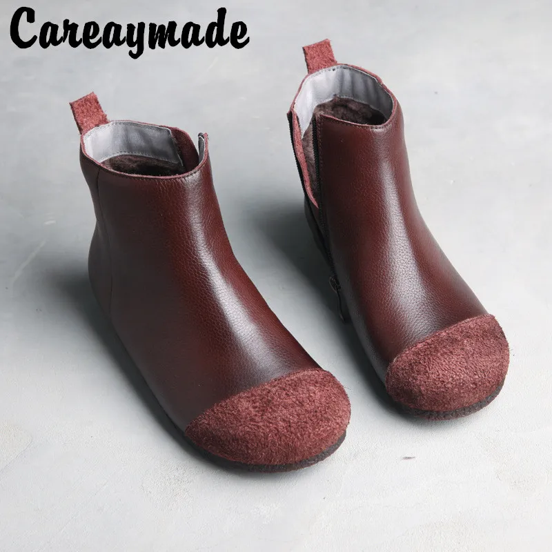 Careaymade-винтажные художественные зимние смешанные старые кожаные и хлопковые