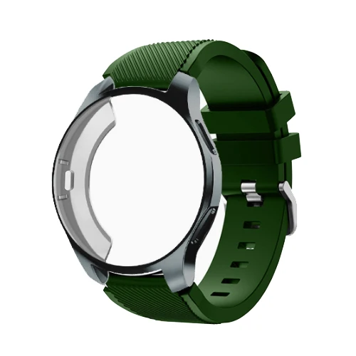 Чехол для часов+ ремешок для samsung gear S3 Frontier Galaxy watch 46 мм 42 м 22 мм/20 мм смарт часы ремешок и защитный чехол Аксессуары - Цвет ремешка: army green black