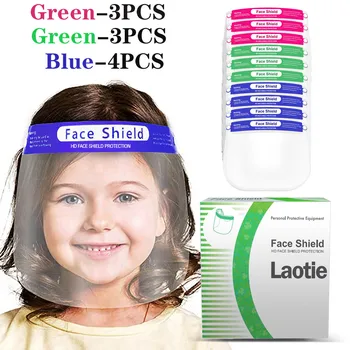 

10pcs Protective Mask Face Sheild Kids Cartoon Splash Screen Pet Transparent Head-mounted Shield Full Face Visor Screen#YL5