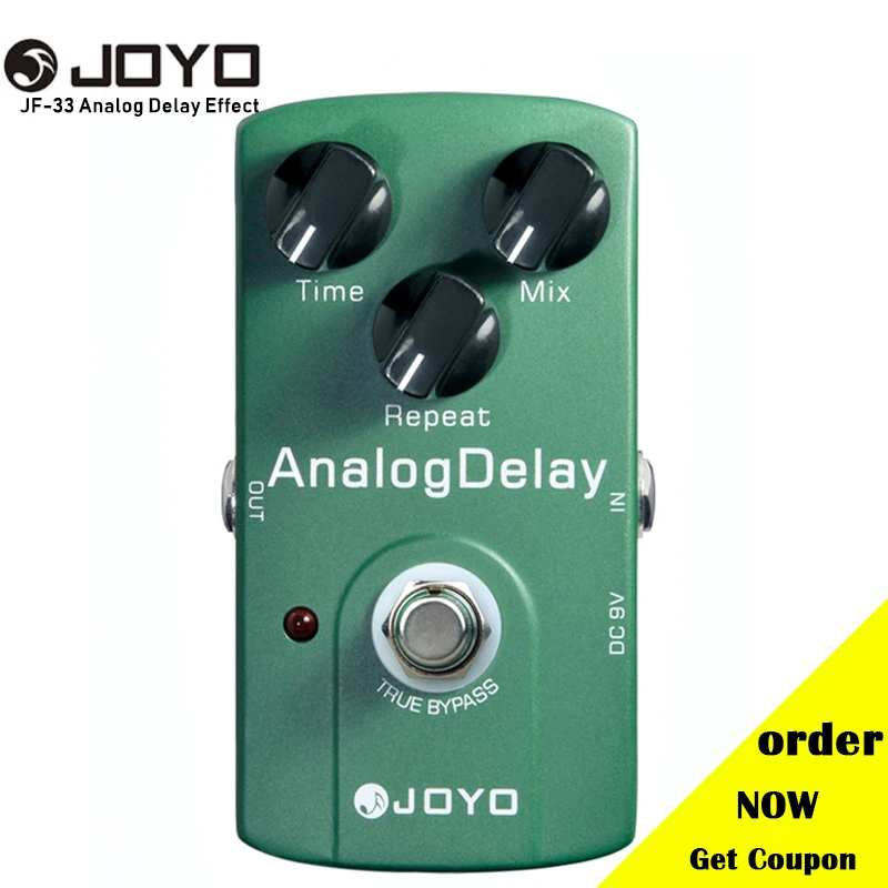 Joyo JF-33 аналоговая педаль для гитары с эффектом задержки настоящий байпас