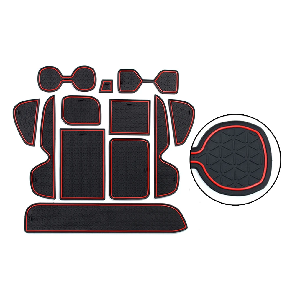 

Car Door Groove Mat Fits for Toyota RAV4 2019-up 3D Rubber Interior Anti Slip Mat Cup Pads Door Pad Red,White,Black,Blue