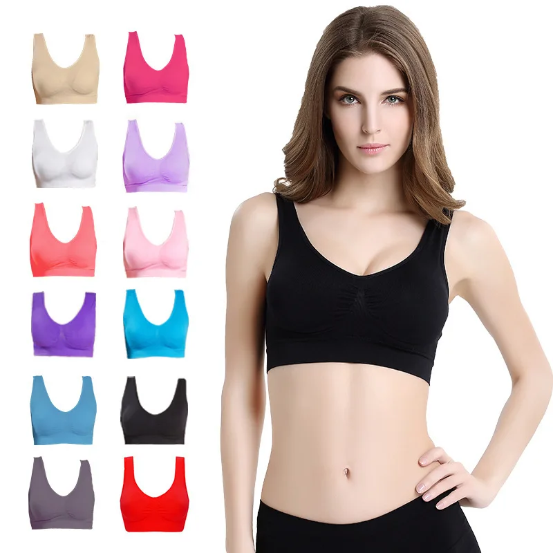 

Plus Size Sports Bra Fitness Tank Top Gym Bra Seamless Push Up Sport Bras Women Activewear Yoga Crop Top Brassiere Sport Femme