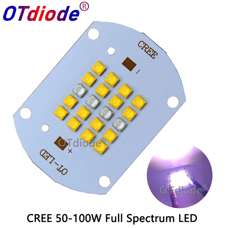 

CREE High Power 50W-100W White Full Spectrum LED XPG3 Grow Light Diodes +Royal Blue450nm Aquarium Plant COB Chip+Driver Heatsink