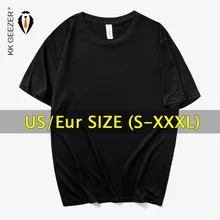 US / Eur Плюс Размер Мужская Футболка Негабаритных Футболка Сплошной Цвет Футболка С Коротким Рукавом Мужская Черно-белая Футболка Футболка Летняя Сонная Рубашка Свободные Высококачественные Негабаритные Дышащие