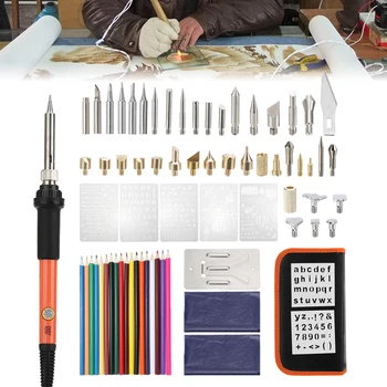 

71Pcs Wood Burning Pen Tool Kits Soldering Stencil Iron Pyrography Kit Embossing Tips Chuck Protector Wood Craft DIY Burning Pen