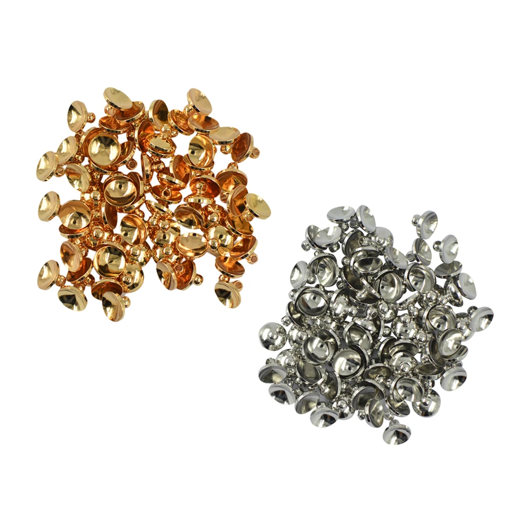 100pcs 8mm silver color Gold Brass Bead Caps for Jewelry Making Beads End Caps