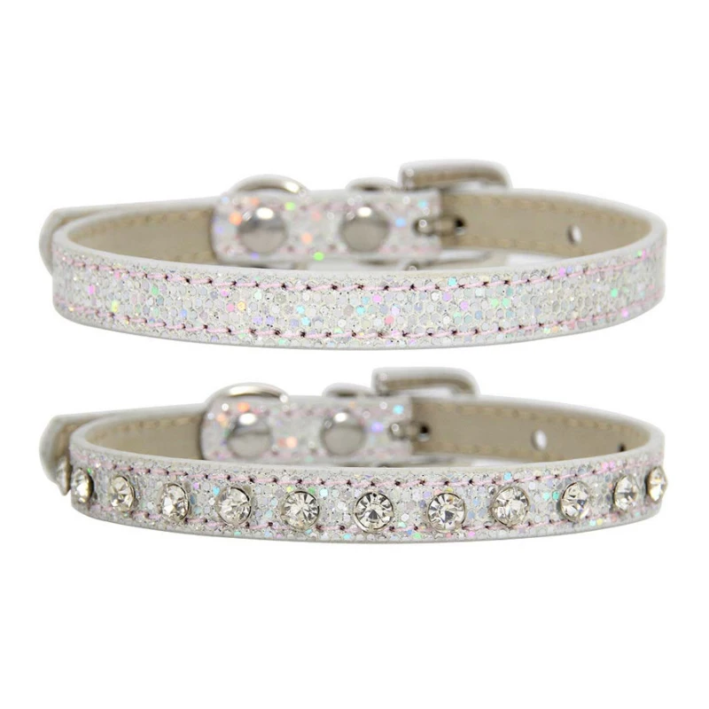 Haoyueer Collari Per Cani E Gatti Con Strass E Campanella, Collari Per Cuccioli Con Morbido Velluto Di Cristallo, Collana Gioiello Per Ragazze (rosa-1 - Foto 11