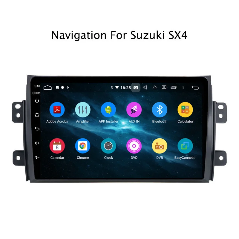 Flash Deal 9" 4G RAM 32G ROM Android 9.0 Car GPS Navigation For Suzuki SX4 2006-2011 GPS Navigation Radio Stereo Audio 1