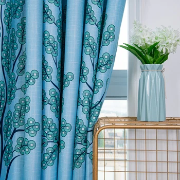 

1PC New Curtains For Windows Drapes European Modern Elegant Noble Printing Shade Curtain For Living Room Bedroom
