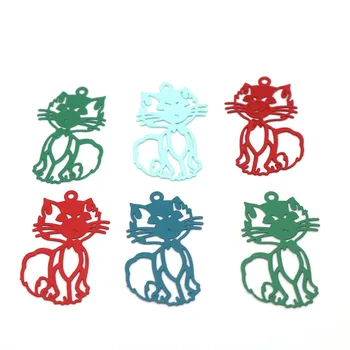 

20pcs/lot Fashion Cute Cats Earring Pendant Bohemian Jewelry Dangle Drop Earrings decoration DIY Jewelry accessories