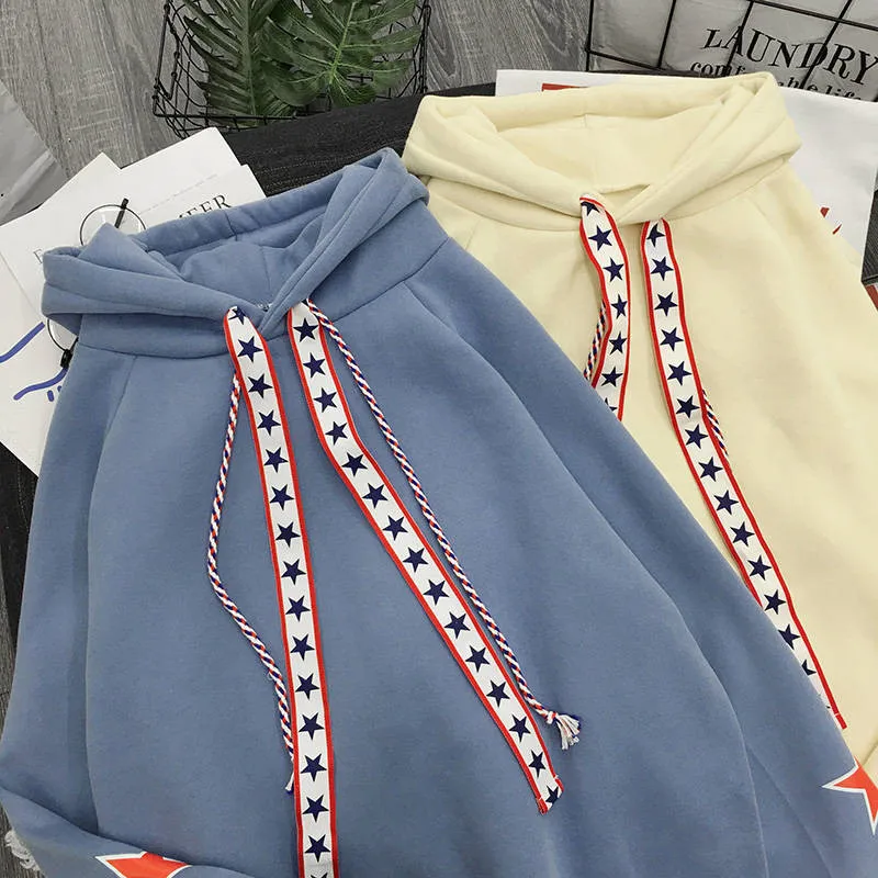 Женская Осенняя Толстовка c капюшоном с длинным рукавом, модные женские повседневные толстовки с капюшоном, женские свободные свитера для студентов
