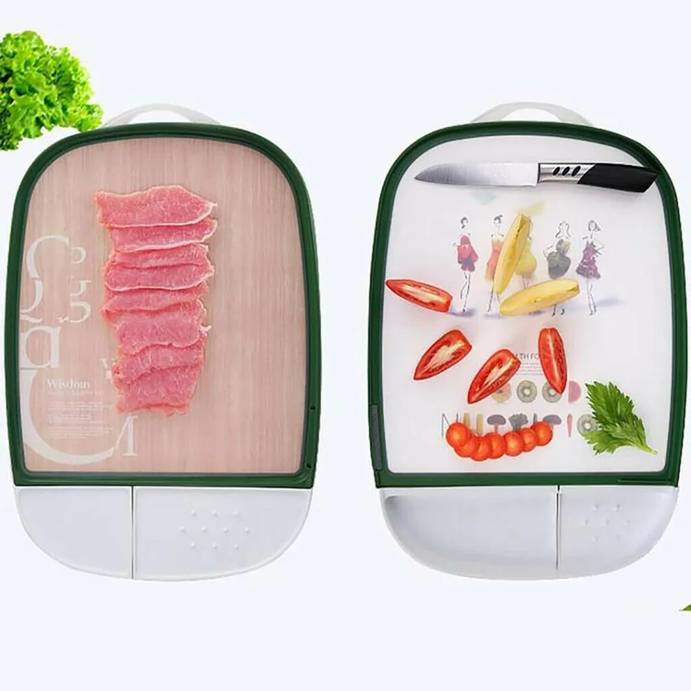 

Multifunction Double-Sided Cutting Board Anti-Microbial Cut Drain for Home Kitchen XH8Z