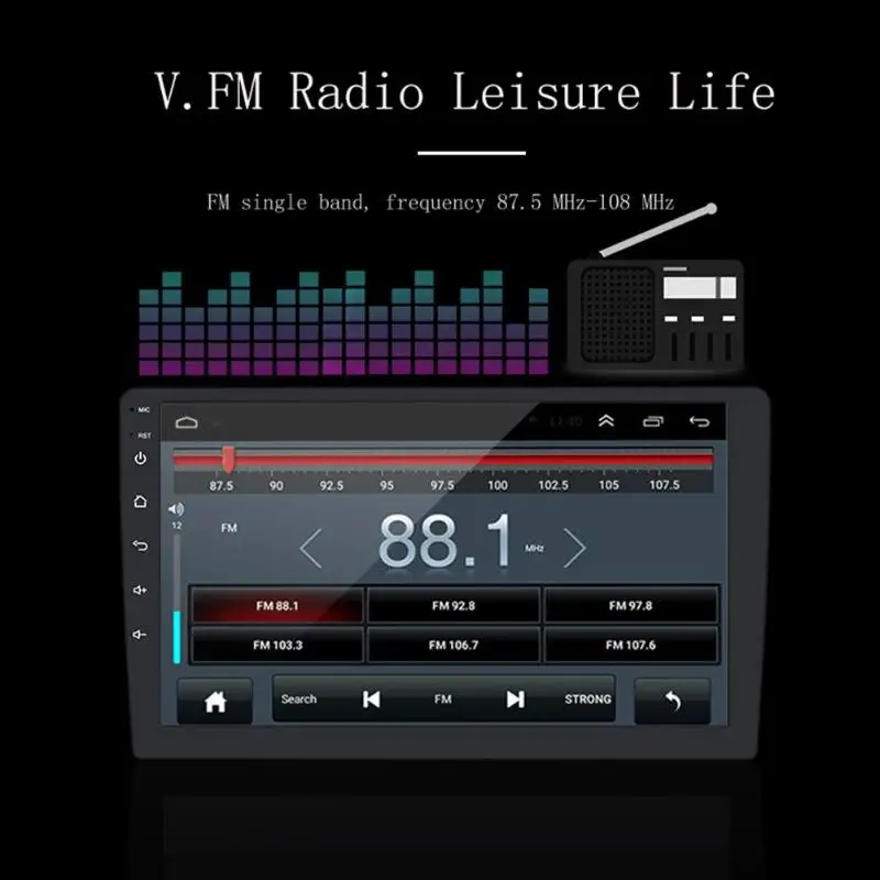 2 Din автомагнитола Android 9,1 9 дюймов сенсорный экран стерео gps Навигация FM радио WiFi Bluetooth головное устройство плеер