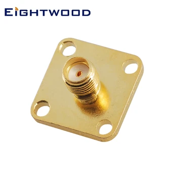

Eightwood Customized Type SMA Jack Female RF Connector Adapter Straight 4 Hole Flange Solder for Antenna Telecom Base station