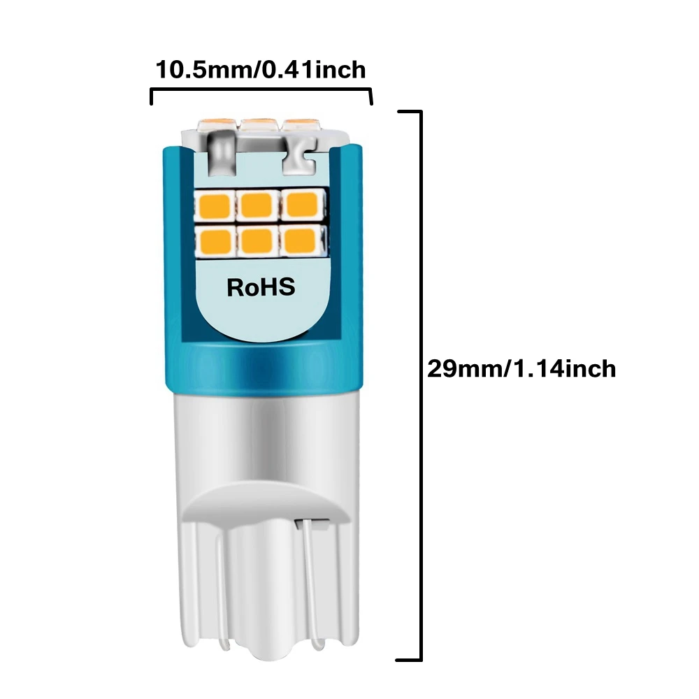 ǰ  Ʈ LED ڵ   2 , T10 W5W WY5W, ڵ   ̵ , ׸,    12V
