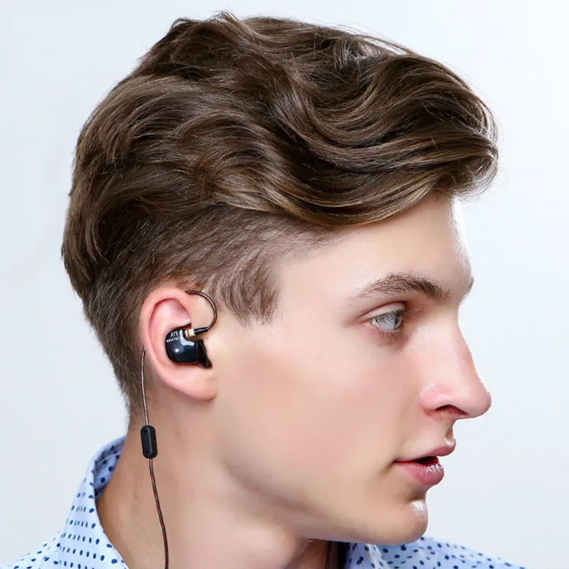 KZ ATR медный драйвер HiFi спортивные наушники 3D тяжелый бас Заушное крепление наушников в ухо наушники для бега с микрофоном