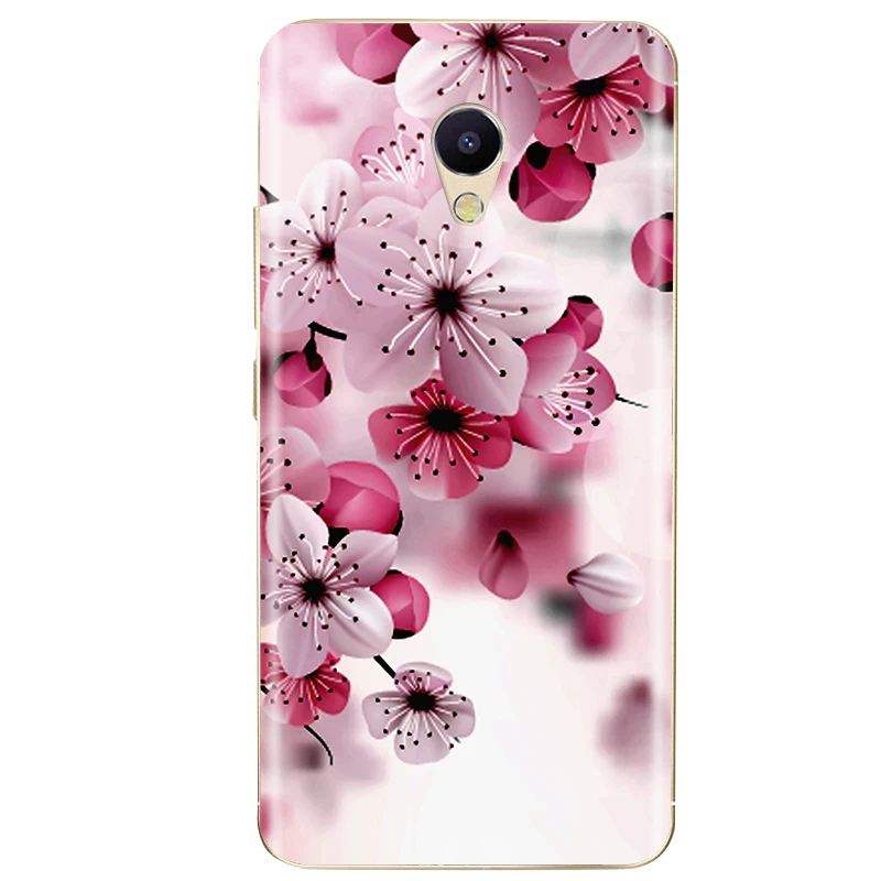 meizu phone case with stones lock Silicone Case For Meizu M5S Case Soft Silicone Cartoon Pattern Phone Case For Meizu M5S Case M 5S Cover Flower Bumper Coque Bags cases for meizu belt