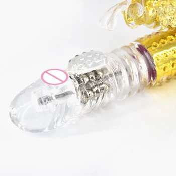 Vibrator Sex Toys for Woman Realistic Dildo Rabbit Vibrator Clitoris Stimulat Massager Ball Beads Thrusting Rotating Vibrator 4