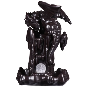 

1pc Home Decor Incense Burner LED Light Vintage Creative Insert Burner Backflow Incense Holder For Study Room Home Desktop