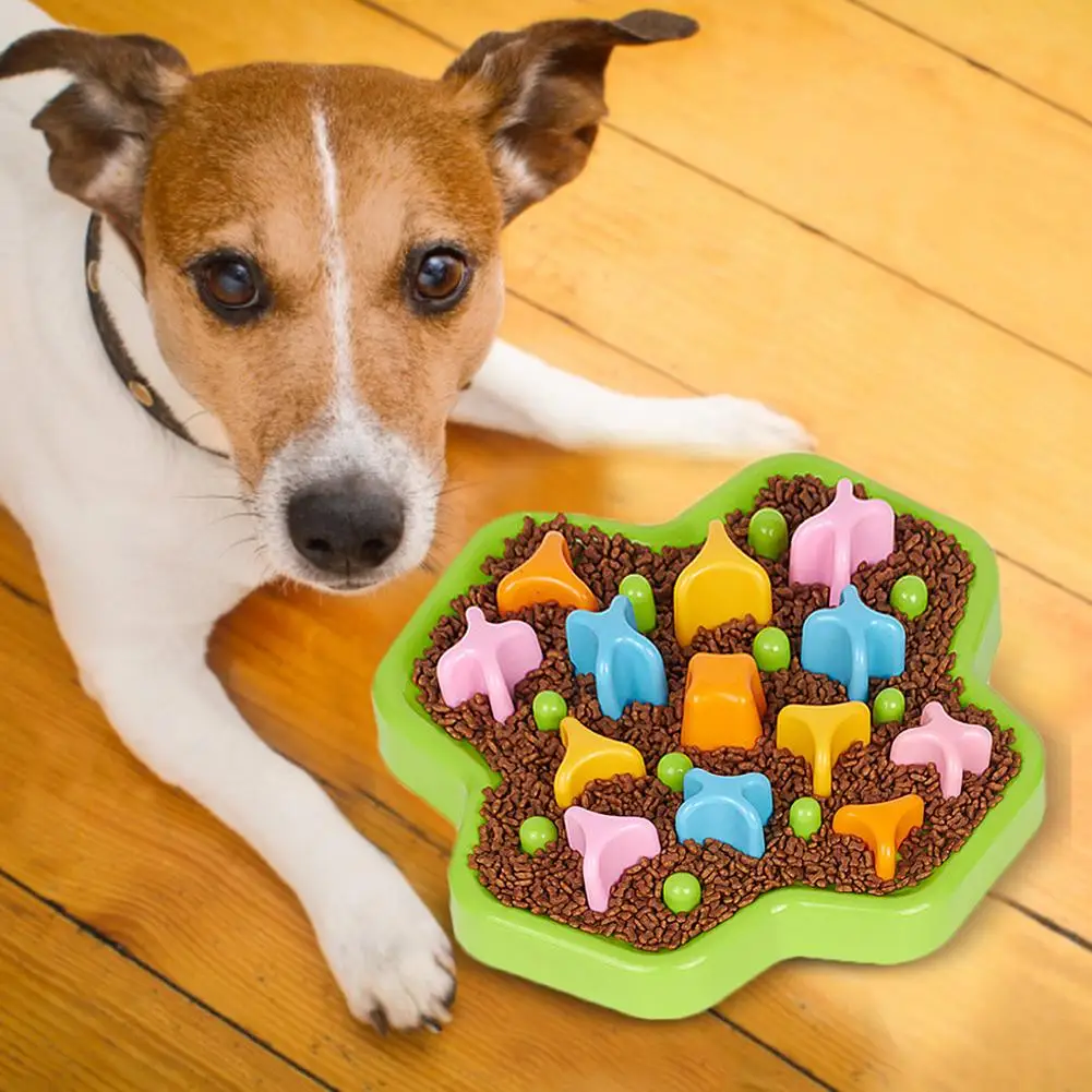 

High Quality Anti Choke Pet Dog Feeding Bowls ABS Material Slow Down Eating Food Prevent Obesity Healthy Diet Bowls Accessories