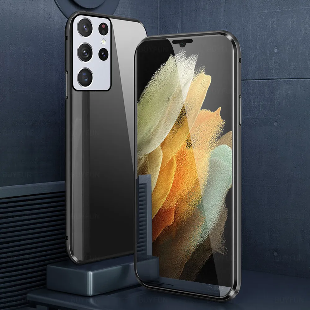For Samsung S 21 Ultra Case 360 Magnetic Metal Back Cover For Samsung Galaxy S21 Ultra Plus 21s S21ultra Double Sided Glass Case Flip Cases Aliexpress For Samsung S 21 Ultra Case 360 Magnetic Metal Back Cover For Samsung Galaxy S21 Ultra Plus 21s S21ultra Double Sided Glass Case Flip Cases Aliexpress