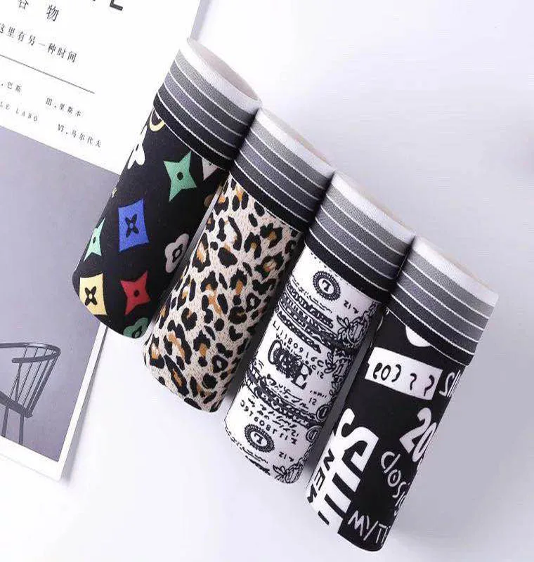 clothes underwear men breathable cotton shorts boxers print mens panties shorts