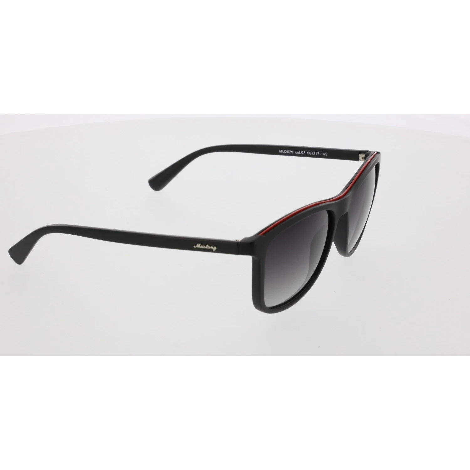 

Men's sunglasses mu 2029 03 bone black organic rectangle 56-17-145 mustang