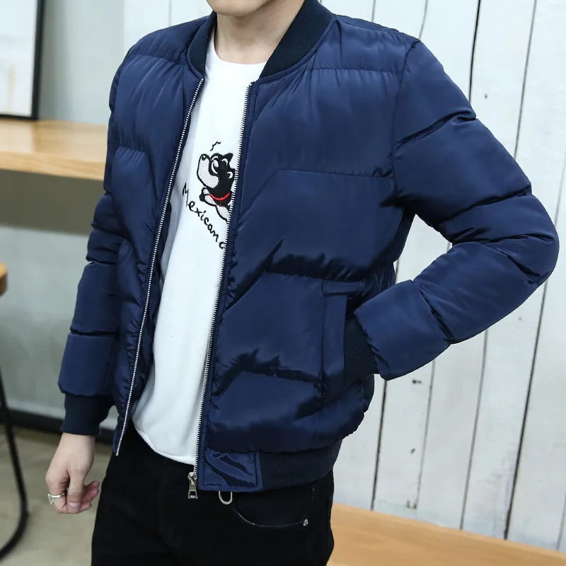 New Style down Coat Warm Cotton-padded Jacket Men's Teenager Slim Fit Winter Coat Men Casual Cotton-padded Clothes
