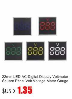 10 шт. Светодиодный 22 мм Цифровой вольтметр переменного тока Амперметр Дисплей Ампер Напряжение Ток частота комбо метр Индикатор сигнальные огни