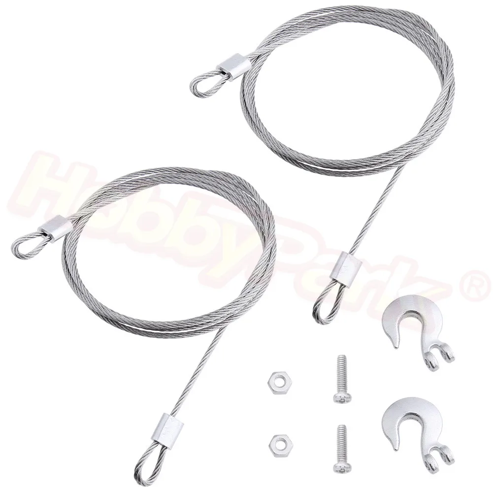 

RC Crawler Tow Hooks w/Steel Rope Simulation Accessories for Traxxas TRX4 AXIAL SCX10 90046 90047 Tamiya CC01 RC4WD Redcat Gen7