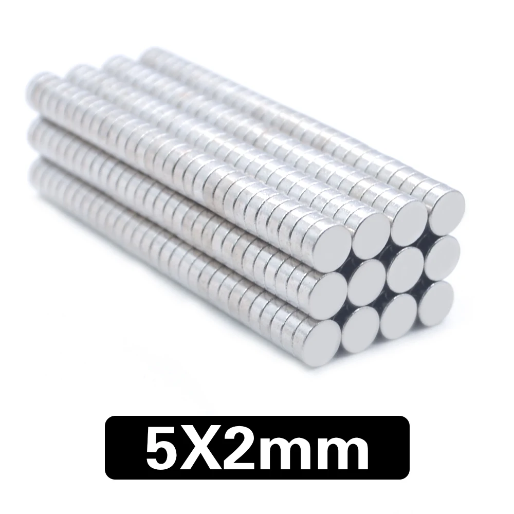 1000pcs5x2mm N35 Дисковые магниты редкоземельный магнит неодимовый магнит 5*2 жесткий тег Магнитный удалитель для электронного отслеживания продукта