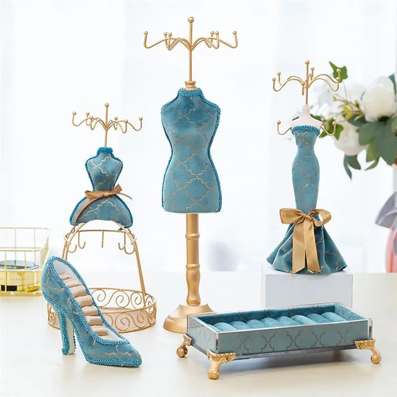 

Series Cage Shape Jewelry Display Holder Tray Gilding Jewelry Holder Exquisite Jewelry Display Rack Jewelry Organizer