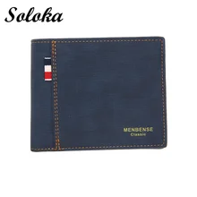 New Men's Wallet Matte Short FashionTwo-fold Money Pouch Banknote Bit Purses for Men Credit Pu Card Holder Young Wallet