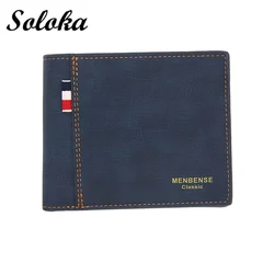 New Men's Wallet Matte Short FashionTwo-fold Money Pouch Banknote Bit Purses for Men Credit Pu Card Holder Young Wallet