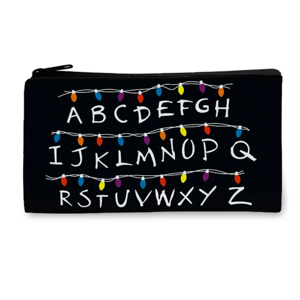 

Stranger Things Pencil Case Unisex,Canvas Coin Purse,Cell Phone Purse makeup Key Storage Bags