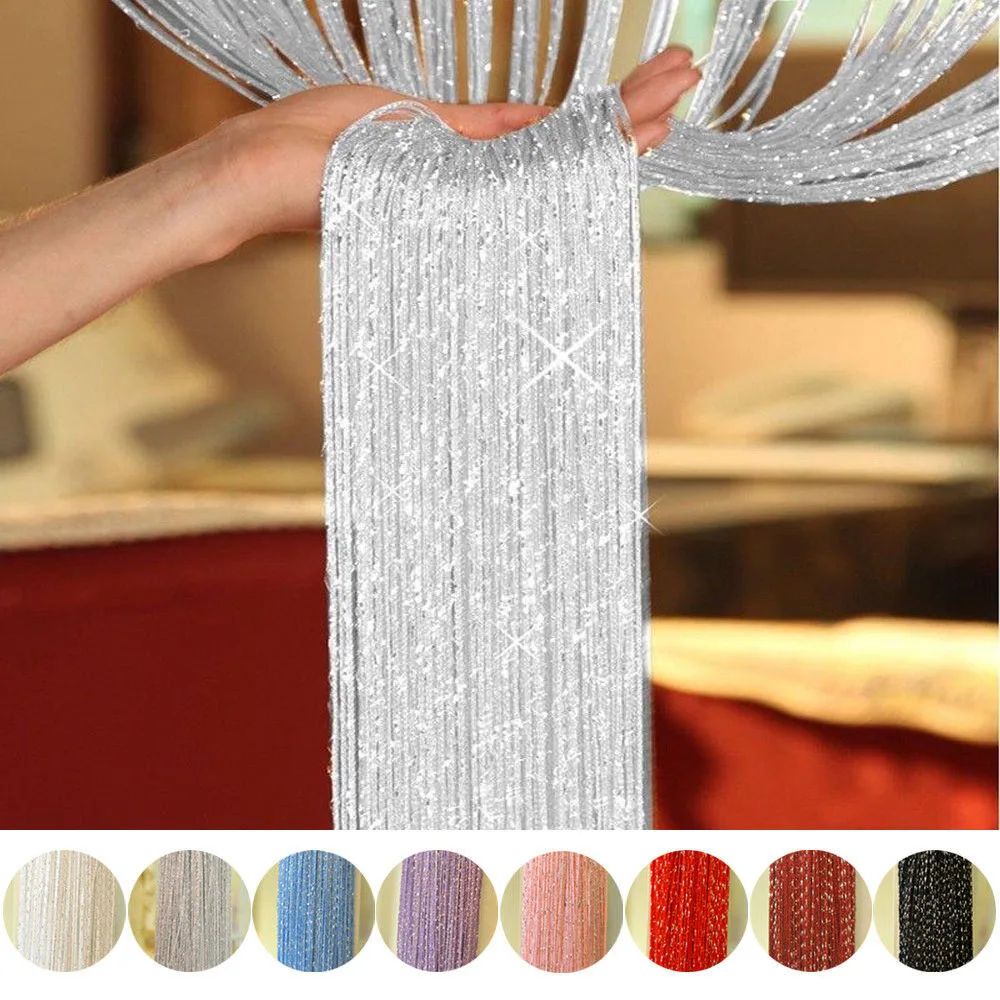 1x2m Glitter String Cheap Door Curtain Beads Room Dividers Beaded ...